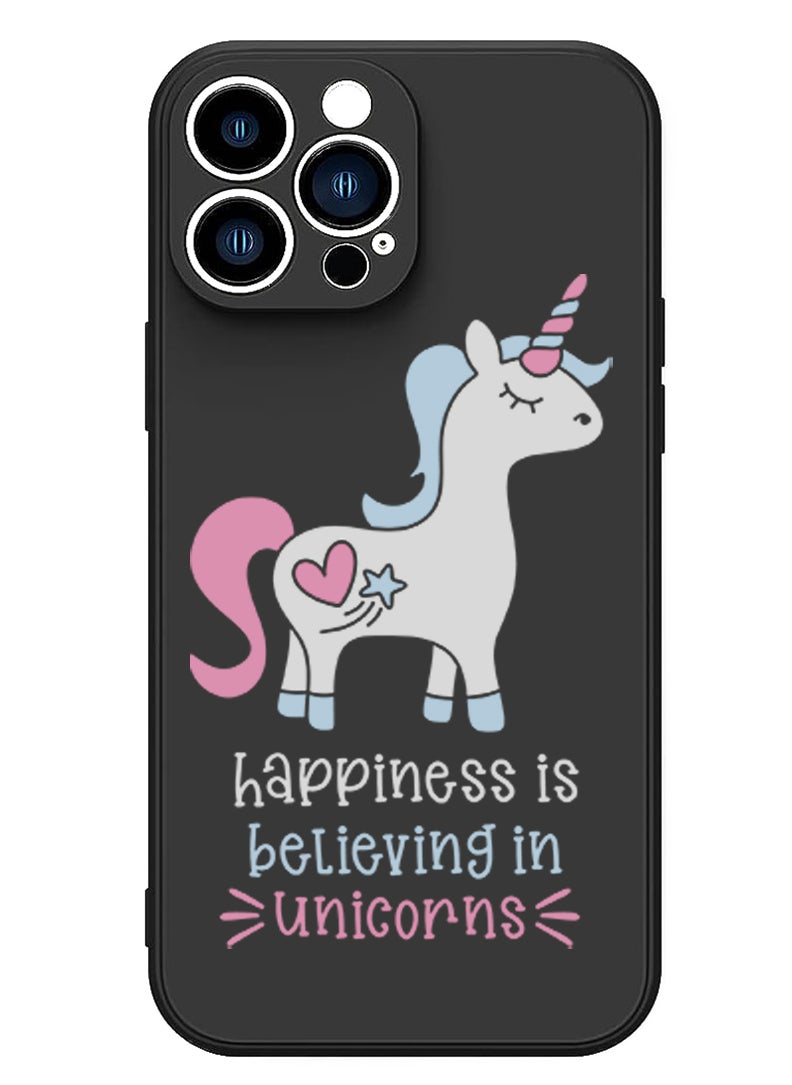 Theodor - Protective Slim Fit Case Liquid Silicone Cover with Full Body Protection Anti-Scratch Shockproof Case For iPhone 14 Pro Black  - Harder you work Better you get - Image 1