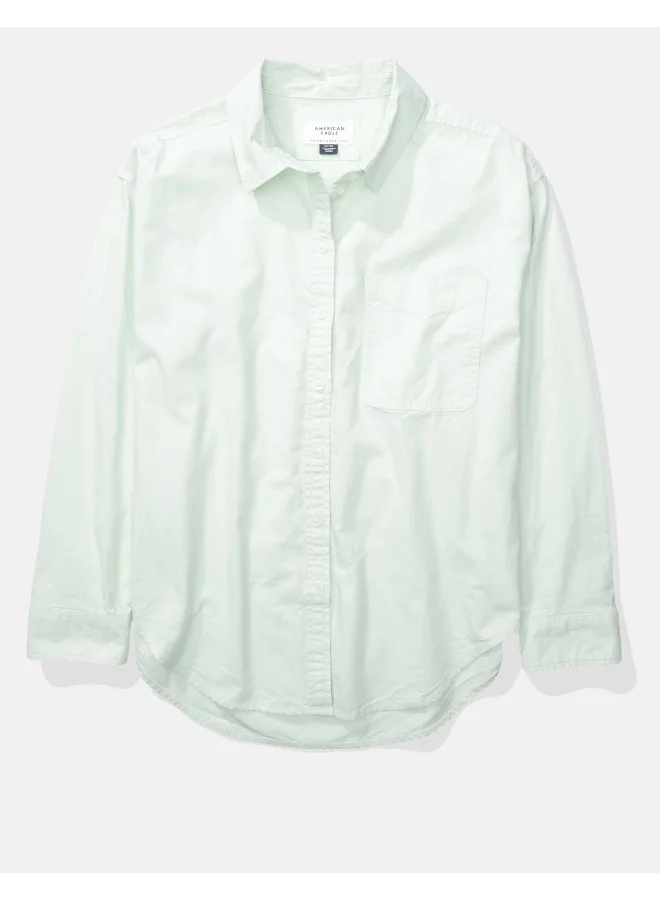 American Eagle AE Oversized Oxford Button-Up Shirt