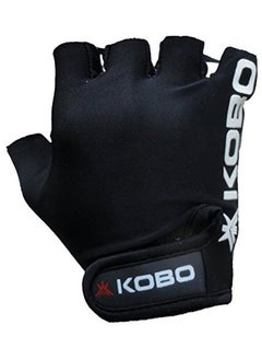 Kobo Wtg-05 Leather Gym / Exercise_And_Fitness Gloves, Large (Black)  - Image 4