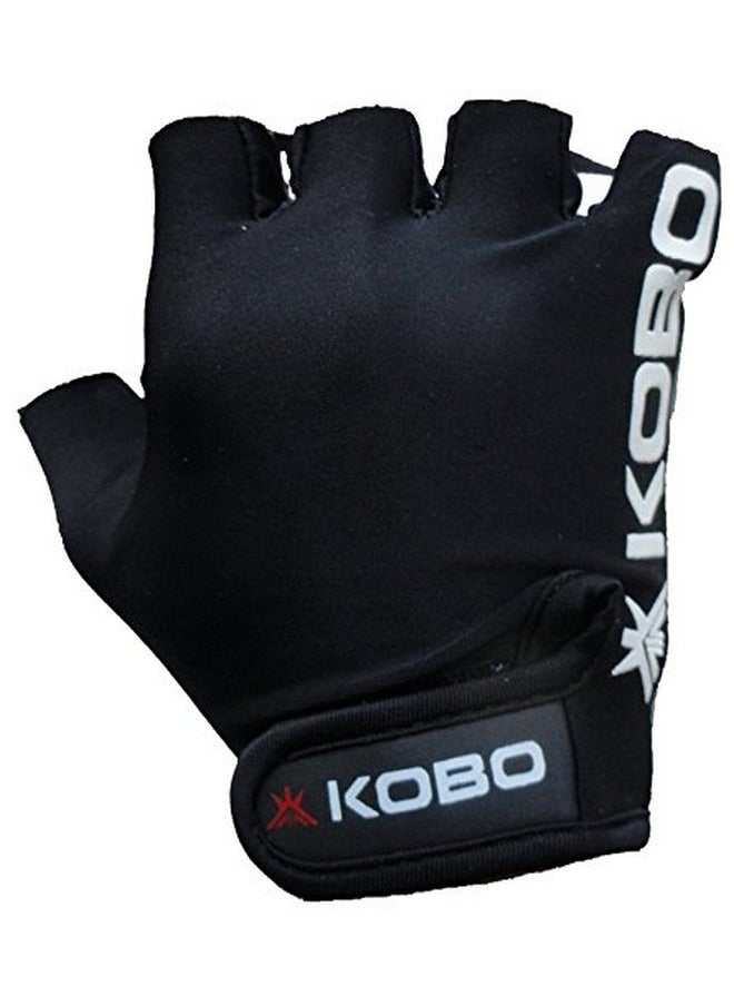 Kobo Wtg-05 Leather Gym / Exercise_And_Fitness Gloves, Large (Black)  - Image 4