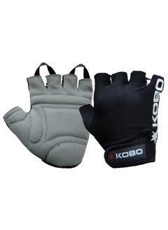 Kobo Wtg-05 Leather Gym / Exercise_And_Fitness Gloves, Large (Black)  - Image 1
