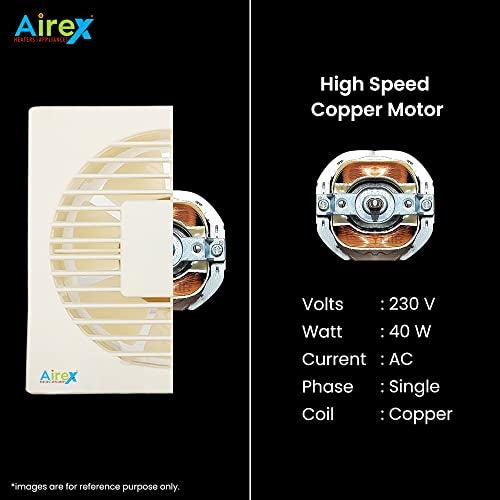 Airex 7 Blade Ventilation Axial Exhaust Fan (6 Inch, White) - Image 3