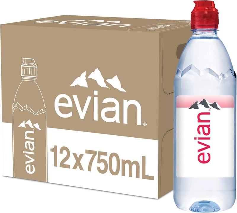 evian Natural Spring Water - Pack of 12 Bottles - Image 1