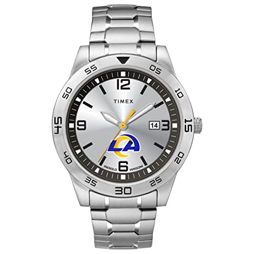 Timex Tribute Men's NFL Citation 42mm Watch – Los Angeles Rams with Stainless Steel Expansion Band - Image 3