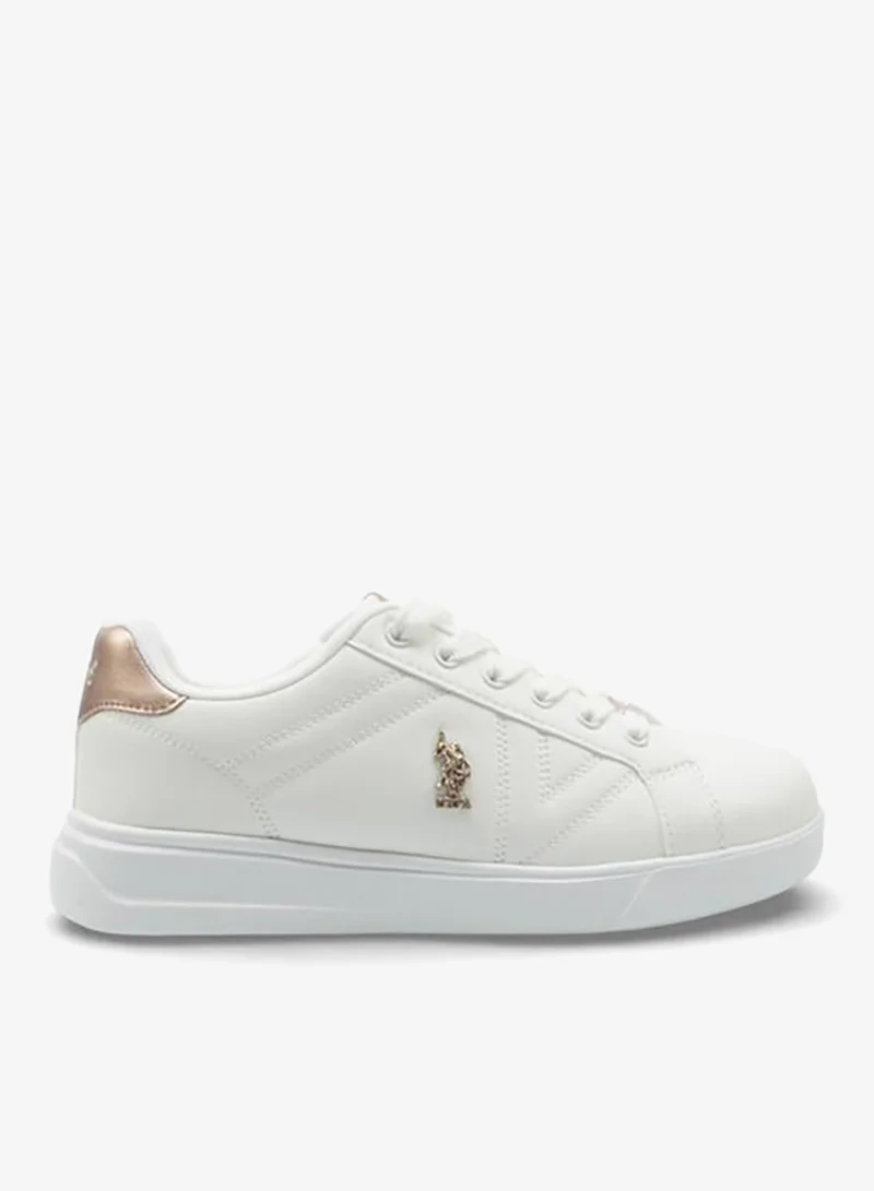 U.S. Polo Assn. WHITE Women PINO GLB 6FX Lace-Up Ankle Sneakers for Women | Best Price UAE