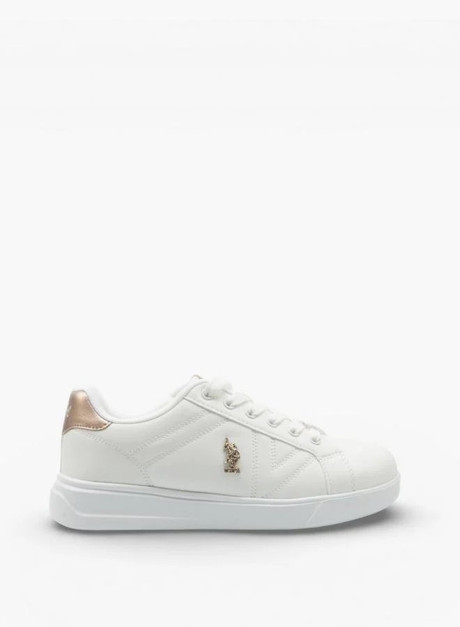 U.S. Polo Assn. WHITE Women PINO GLB 6FX Lace-Up Ankle Sneakers for Women | Best Price UAE