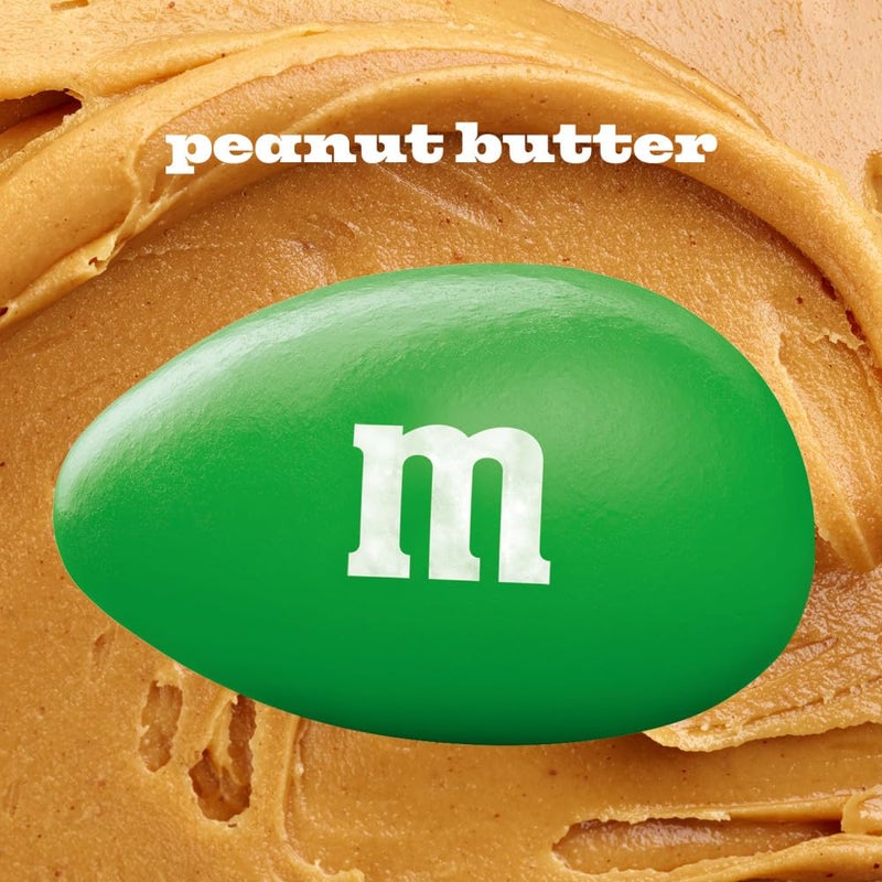 M&M'S Mega Peanut Butter Chocolate Candy, Sharing Size, 8.6 Oz Resealable Bag - Image 2
