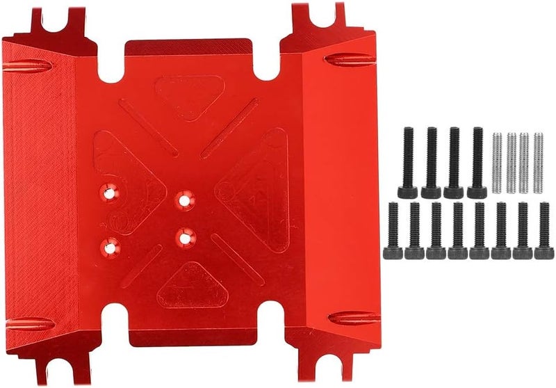 RC Car Skid Plate CNC Machining Lightweight Durable for AXIAL Wraith 90018 90048 (Red) - Image 1