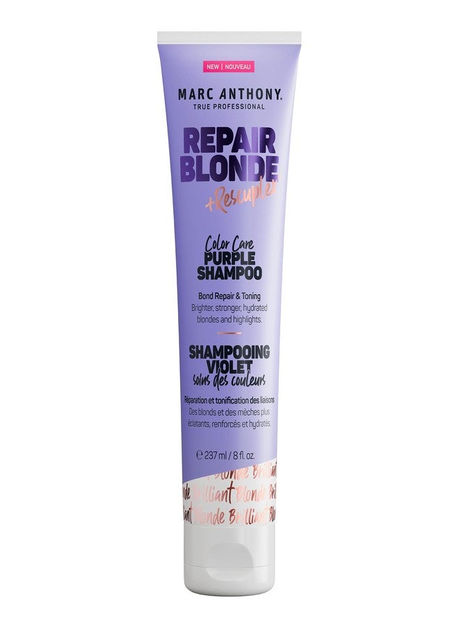 Marc Anthony Purple Shampoo, Repair Blonde Rescueplex Color Care - Neutralizes Brassy Tones and Repairs Bonds, 8oz - Image 1