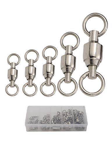 Facikono Saltwater Ball Bearing Swivel Set, Fishing Snap Swivels Heavy Duty Big Game Fishing Tackle Spinner Connector - Image 1