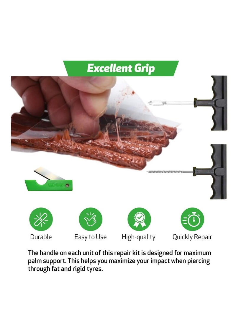 SYOSI Tire Repair Kit Tools, Car Puncture Repair kit, Valid for All Types of Tires, Universal Tire Patch Kit, Essential Tire Repair Kit, Fix in 15 min - Image 2