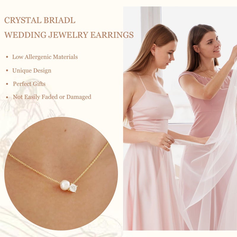 YANCHUN Bridesmaid Gifts for Bridal Party Gifts Bridesmaids Proposal Necklaces for 2/4/6/8 Favors Bridesmaid Dress Jewelry Set - Image 2