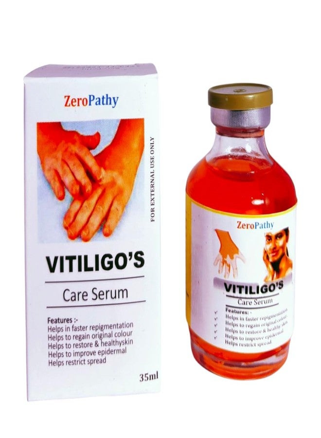 Zero Pathy White Spot Serum35ml - Natural Vitiligo, Safed Daag | Vitiligo Treatment Gel with Neem, Aloe Vera & Turmeric, Fades White Spots, Improves Skin Texture - Image 1