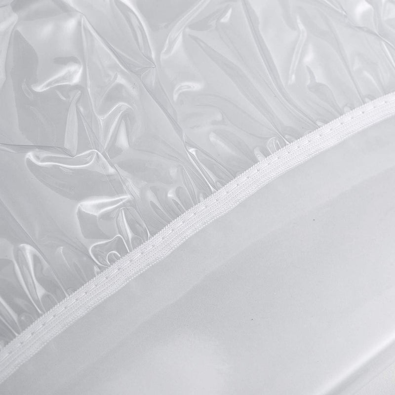 LIBERECOO Clear Round Fitted Vinyl Tablecloth for 30" Table - Heavy Duty Elasticized Table Cover Elastic Edged Plastic Tablecloth Protector (Best for 27" to 32" Round Table) - Image 4