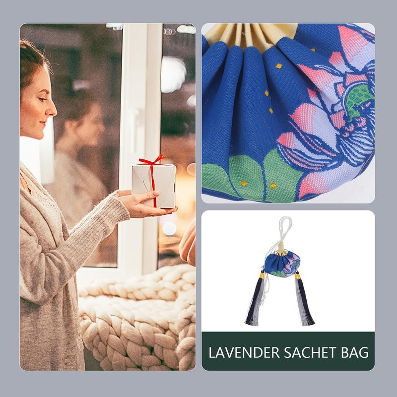 Satin Sachet Pendant Bag Empty Refillable Lavender Fragrance Pouch with Box for Car and Home Decoration - Image 5