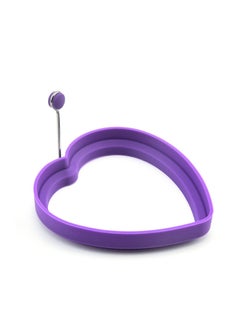 Thickened Silicone Egg Frier Creative Kitchenware Egg Mold Heart-shaped Flower Fried Egg Mold Cake Baking Mold-Color:Love (Purple)