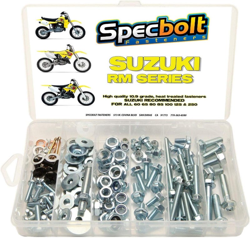 Specbolt Fasteners 120pc Suzuki RM Series Bolt Kit for MX Dirtbike Maintenance - Image 1