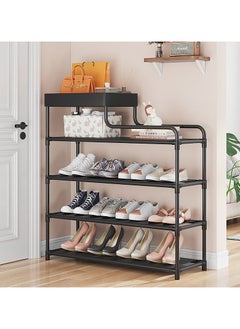 BLOOMING TIME 6 layer Freestanding with Storage Box Shoe Organizers for Entrance Hallway Front Door Living Room Shoe Cabinet(black)  - Image 2