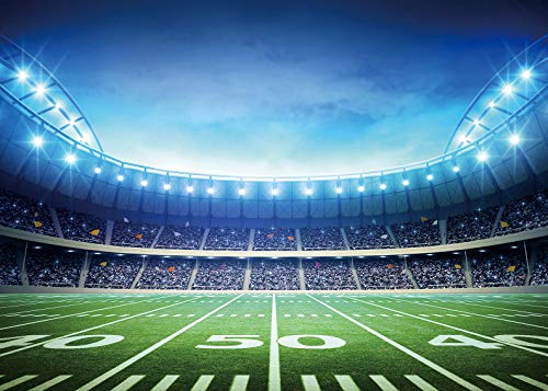 INRUI RUINI Football Field Photography Backdrop Football Field AuditoriumLight Themed Party Decorations Banner 10x8FT - Image 5