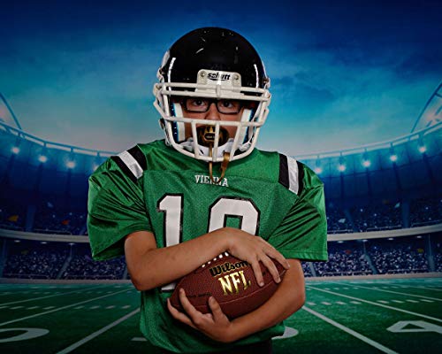INRUI RUINI Football Field Photography Backdrop Football Field AuditoriumLight Themed Party Decorations Banner 10x8FT - Image 3