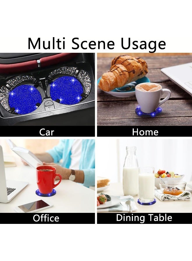 NBTEPEM 2pcs Bling Car Cup Holder Coaster - Image 5