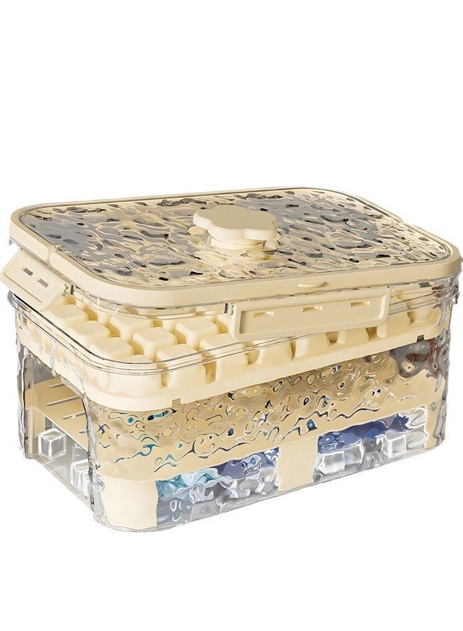 HaveDream Portable Fresh-Keeping Box For Outdoor Camping And Picnic, Fruit Lunch Box, Refrigerator, Sealed Box, Beige - Image 3