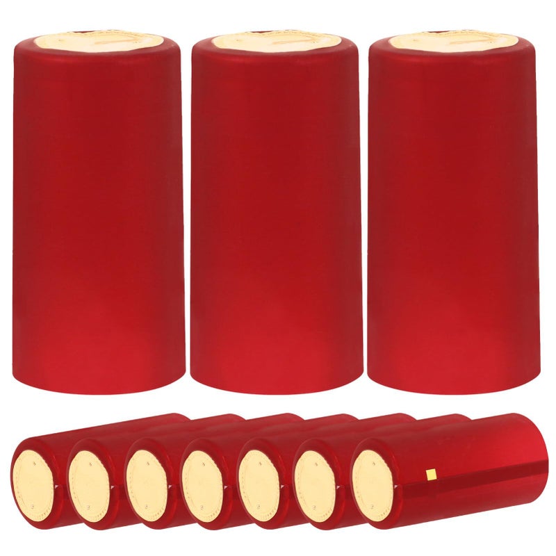 100pcs Wine Heat Shrink Capsules Red Fit Standard Bottles Easy Use Smooth Finish - Image 2