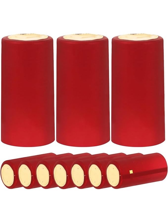 100pcs Wine Heat Shrink Capsules Red Fit Standard Bottles Easy Use Smooth Finish - Image 1