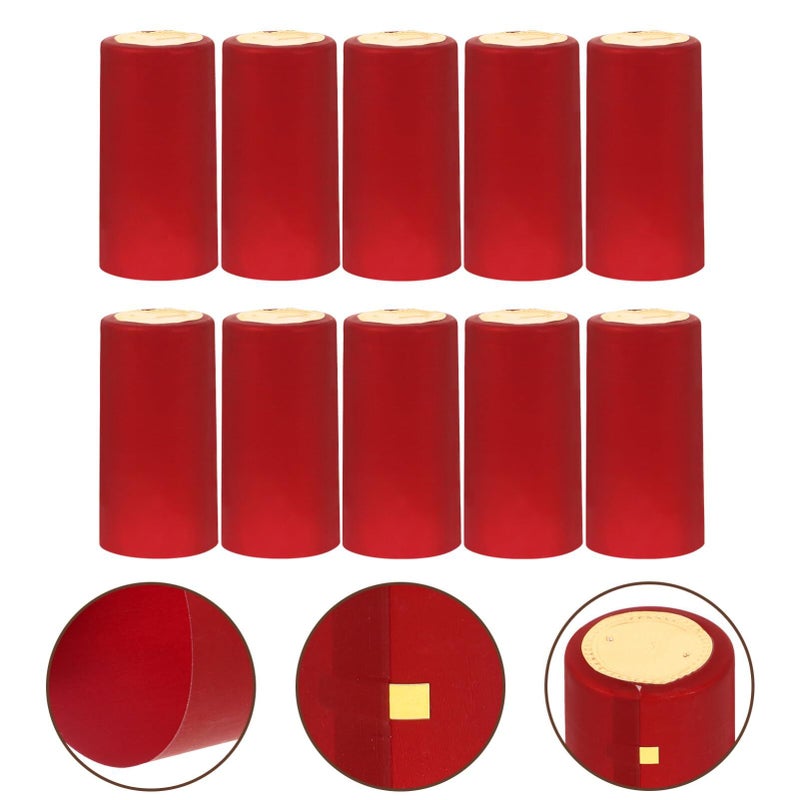100pcs Wine Heat Shrink Capsules Red Fit Standard Bottles Easy Use Smooth Finish - Image 3