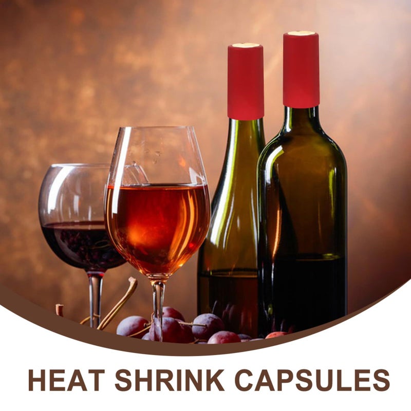 100pcs Wine Heat Shrink Capsules Red Fit Standard Bottles Easy Use Smooth Finish - Image 5