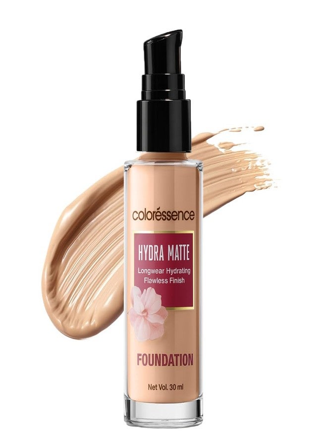 Coloressence Hydra Matte Liquid Foundation, Medium Beige, 30ml | For All Skin Types | Long Lasting | Lightweight | Full Coverage | Hydrating Formula - Image 1