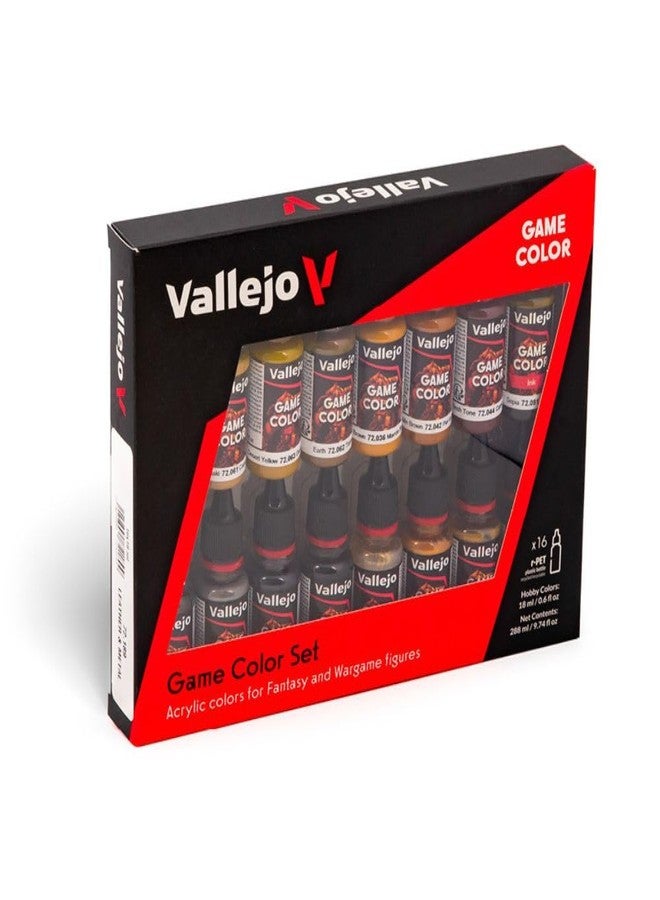 Vallejo فالليخو - مجموعة ألوان الألعاب للجلد والمعادن | مجموعة لشخصيات الفانتازيا والحرب | 16 زجاجة × 18 مل (0.60 أونصة سائلة) - Image 3