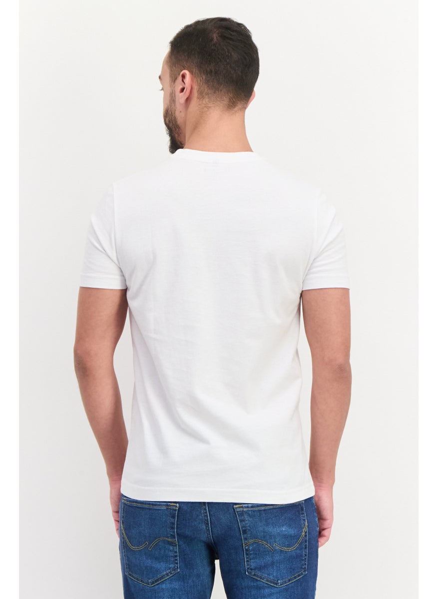 Free Soul - Men Crew Neck Short Sleeve Graphic Printed T-Shirt, White - Image 1