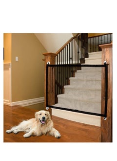 Pet Gate, Dog Isolation Net, Portable Foldable Pet Isolation Fence Dog Barrier Safety Fence Safety Magic Enclosure Net Extra Wide Retractable Adjustable Portable Folding Mesh Dog Gate