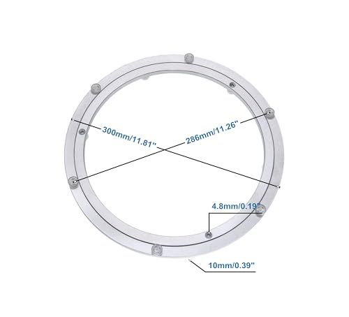 Dailydanny Aluminum Heavy Duty Lazy Susan Rotating Turntable Bearing Swivel Plate Hardware for Dining-Table (12 inch) - Image 5