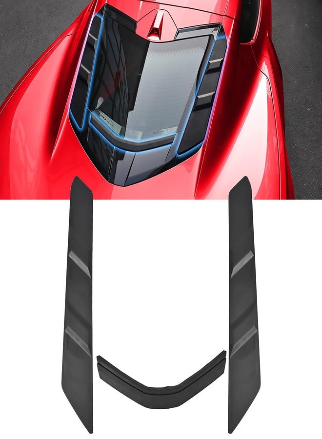BILLFARO Dry Bay Vent Blocks and Rear Window Spoiler,Rear Hatch Hood Car Wash Covers Engine Bay Air Vent Inserts Protection for Corvette C8 Z51 Coupe 2020+ for C8 Z06/E-Ray 2023+ - Image 1