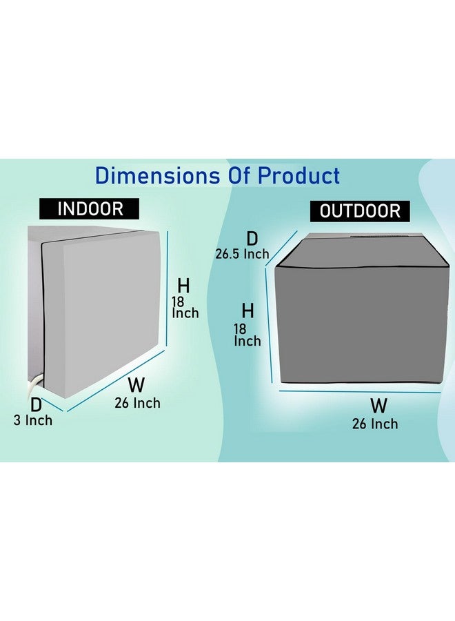 The Furnishing Tree window ac cover suitable for LG 1.5 Ton LWA18CPXA.ANLG, Blue Color Elastic fit Cover for front and rear Of Window Ac - Image 4