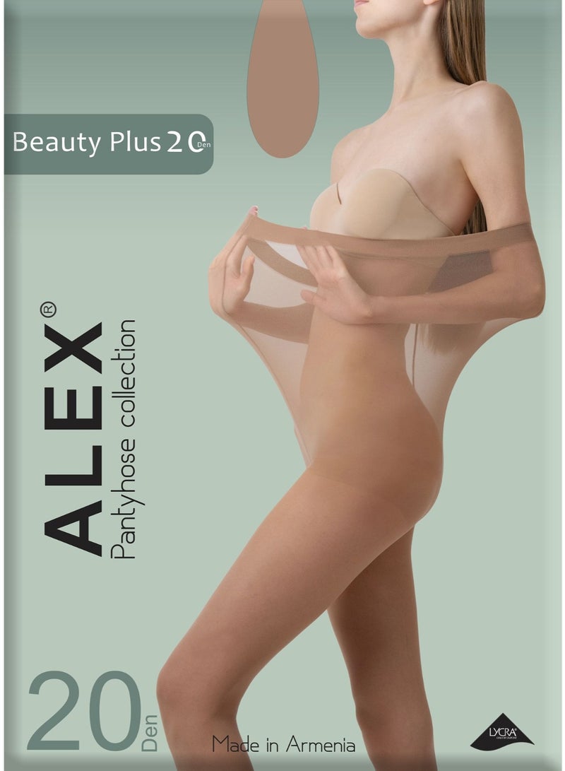 أليكس جوارب نسائية شفافة بمقاسات كبيرة 7-XXXL، 20 دين، من الليكرا - Image 1