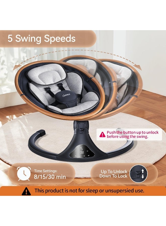 LAREX Baby Swing to Toddler Electric Infant Swing Portable for Newborn Boy Girl - Image 2