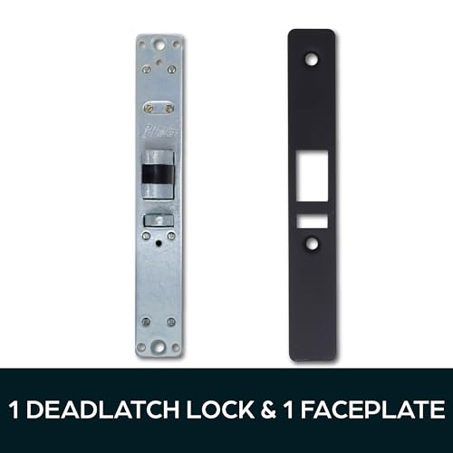 SUMMIT DOORWARE Mortise Deadlatch Lock Adams Rite Style Door Lock Replacement Parts Exterior Door Lock Set in Duronotic Finish 118 Backset LH - Image 3