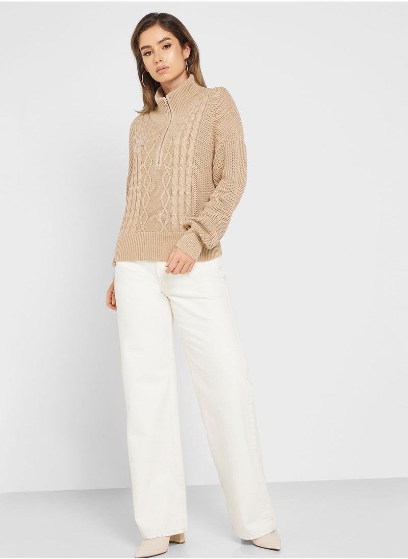 ONLY - High Neck Knitted Sweater - Image 1