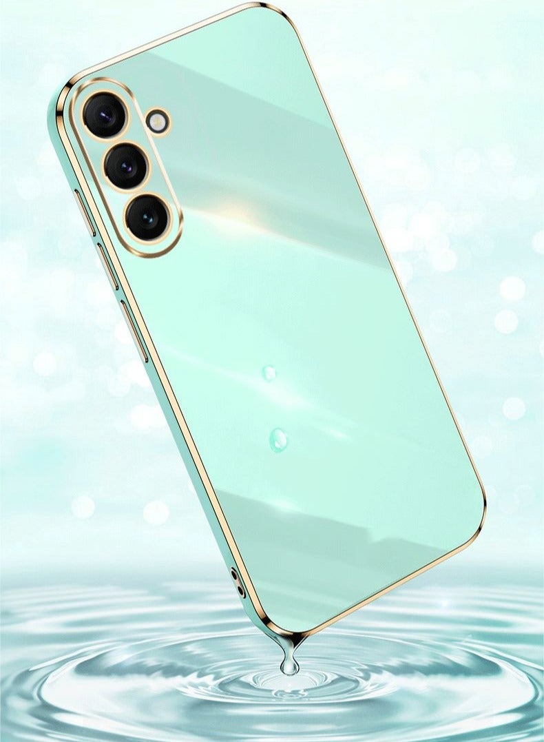 Color Fans Mobile Phone Case for Samsung A54 5G Electroplated Protective Cover Gold-Green - Image 2