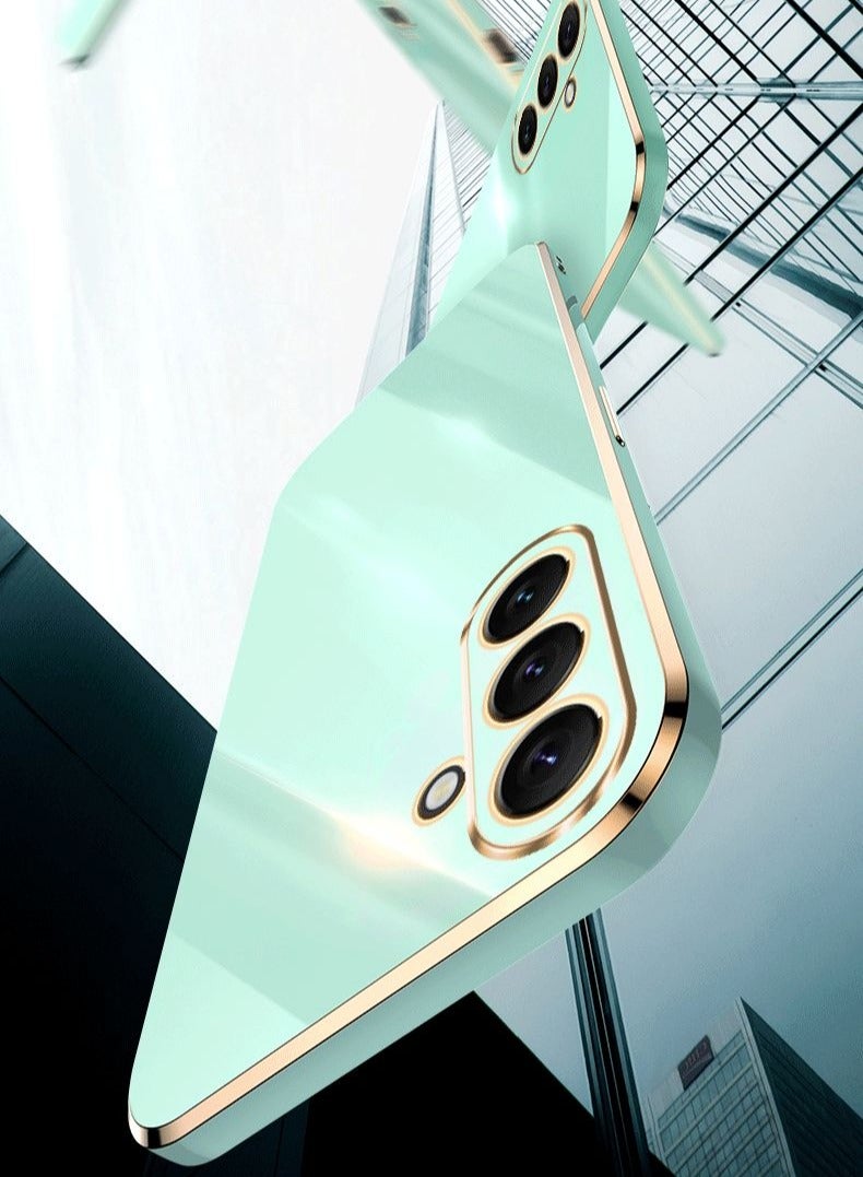 Color Fans Mobile Phone Case for Samsung A54 5G Electroplated Protective Cover Gold-Green - Image 4