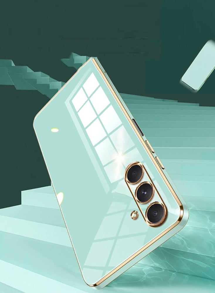 Color Fans Mobile Phone Case for Samsung A54 5G Electroplated Protective Cover Gold-Green - Image 3