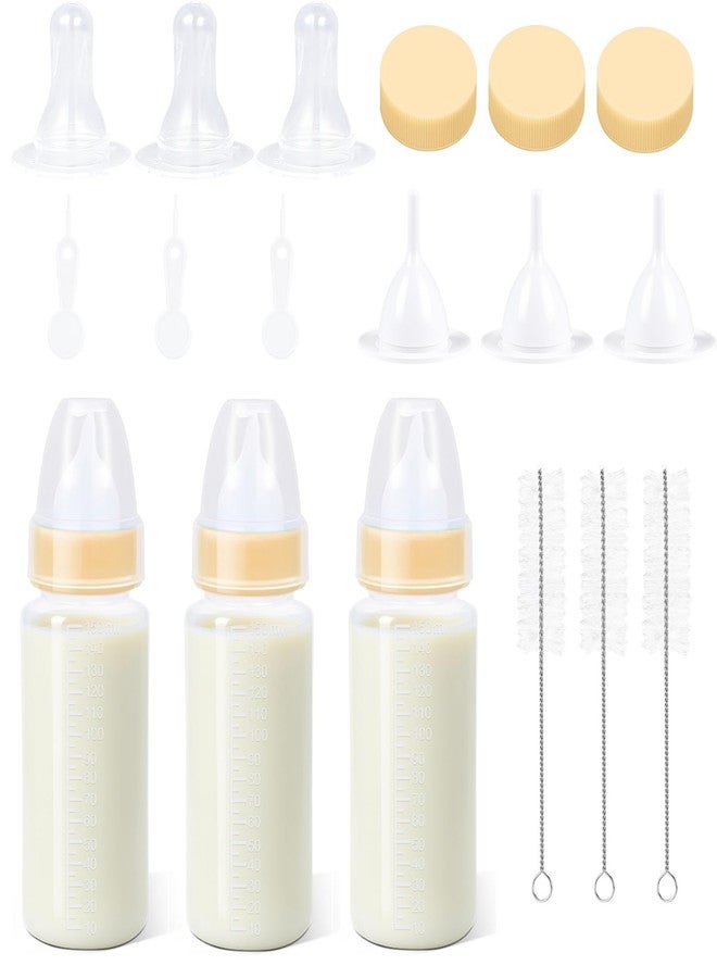ASEVAT 5 oz 3PackPet Feeding Bottle, Anti-Choking Puppy Feeder Design,with 3pcs Replaceable and Reusable Silicone Nipples for Feeding Puppies, Kittens, Small Animals - Image 1