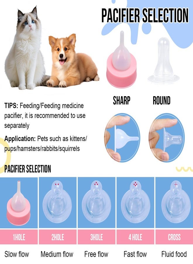 ASEVAT 5 oz 3PackPet Feeding Bottle, Anti-Choking Puppy Feeder Design,with 3pcs Replaceable and Reusable Silicone Nipples for Feeding Puppies, Kittens, Small Animals - Image 3