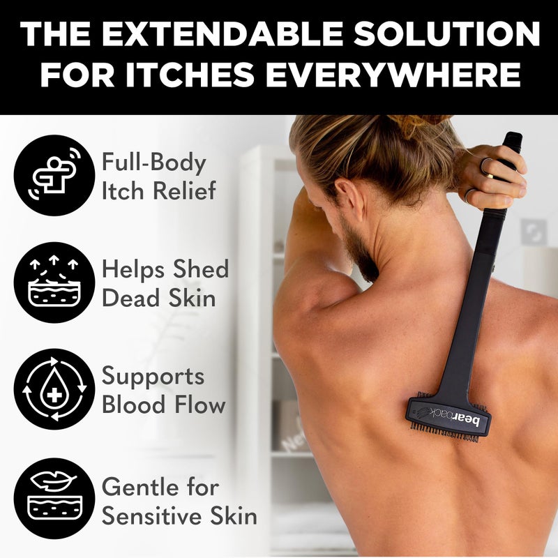 Bearback Extendable Back Scratcher for Body, Head, Feet, and Legs – Premium Heavy-Duty, Collapsible Scratcher for Men & Women – Long Folding Handle, Portable for Travel – American Small Business - Image 5