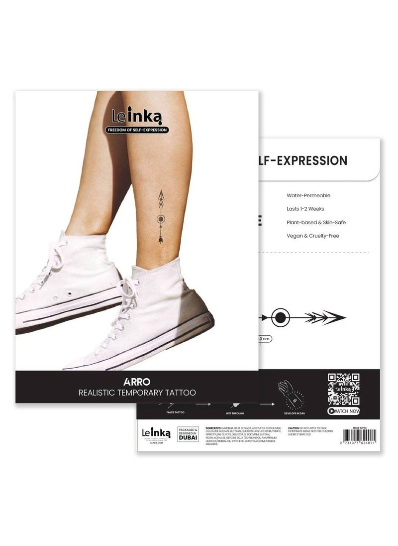 Le Inka Le Inka Temporary Tattoos Water-Permeable Breathable Long Lasting Lasts 1-2 Weeks Premium Plant-Based Men & Women Arro  - Image 2