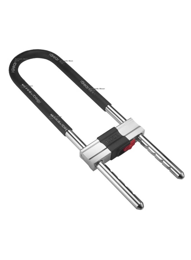 Igear U-shaped Lock, Enterprise Universal Double-opening Glass Door Lock, C-grade Lock Cylinder, Shear-resistant, Anti-pry, Anti-theft, Electric Motorcycle Lock - Image 4