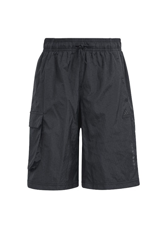 Adidas adidas J Ce Cargo Sh Black Training Shorts 7-8Y  - Image 1